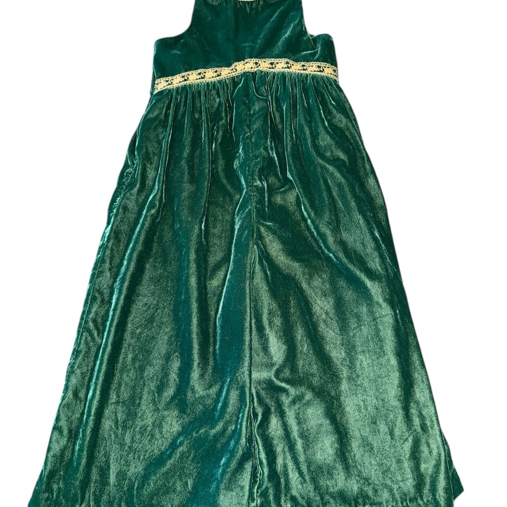 Janie and Jack Green Velvet Jumpsuit